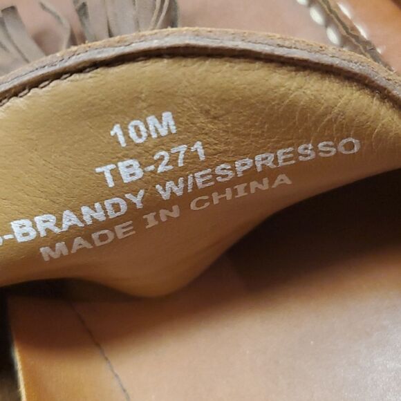 SOLD!!! TOMMY BAHAMA Leather Tassel Loafers - Size 10M - Picture 9 of 10